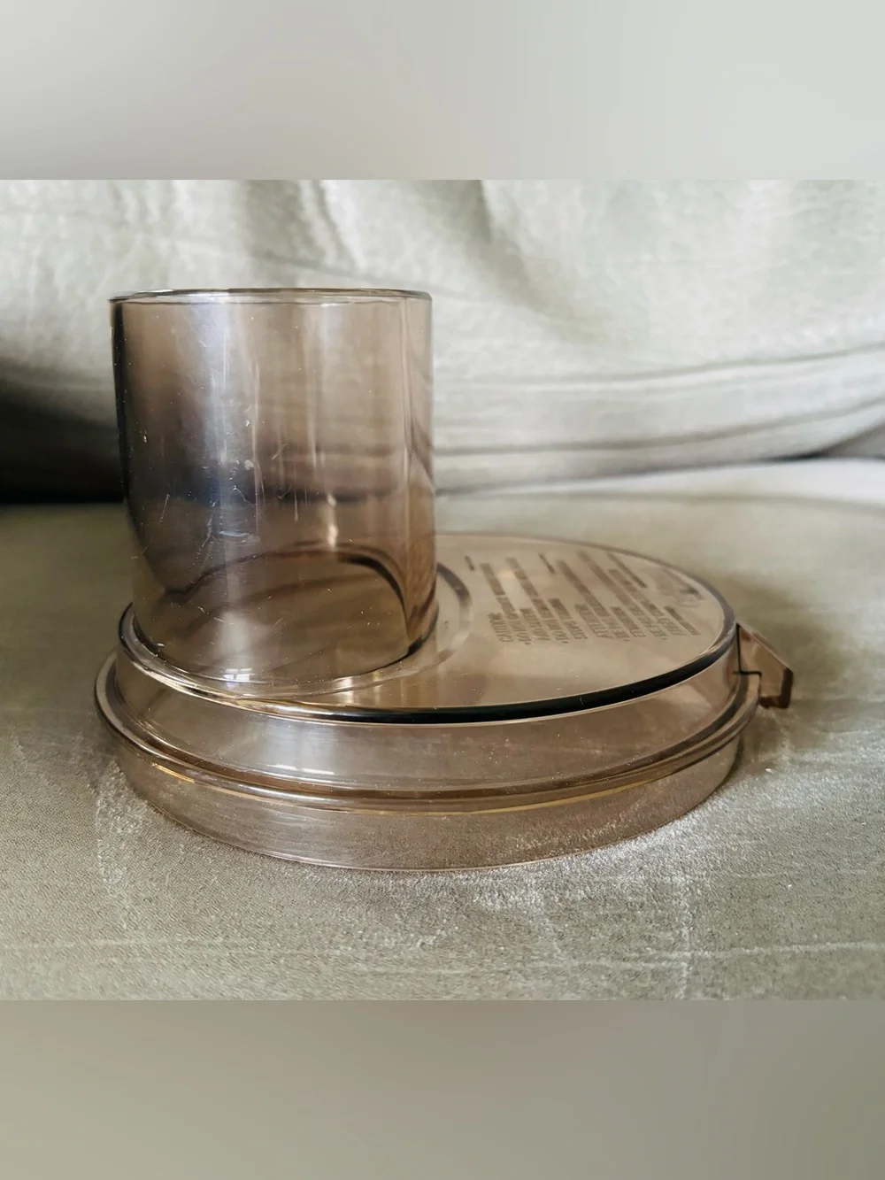 CUISINART DLC-8F Food Processor Work Bowl Lid OEM Replacement Part AMBER